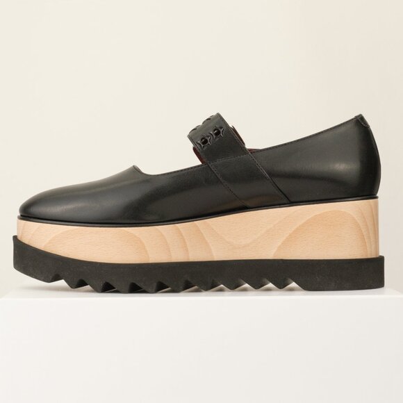 Stella McCartney Elyse Star-Studded Platform Mary Janes, Midnight Black, EU 40 - Picture 11 of 12